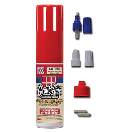 Grout-Aide 4 oz Squeeze Action Applicator Bottle, Sauterne, 6PK 5860